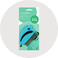 A blue Original Tick Key tick remover tool.