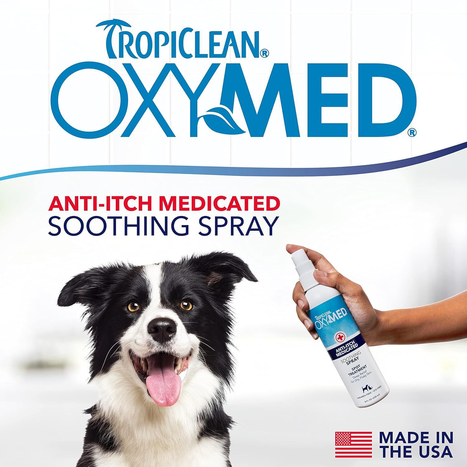 Tropiclean Oxymed Medicated Anti-Itch Soothing Spray For Dogs & Cats