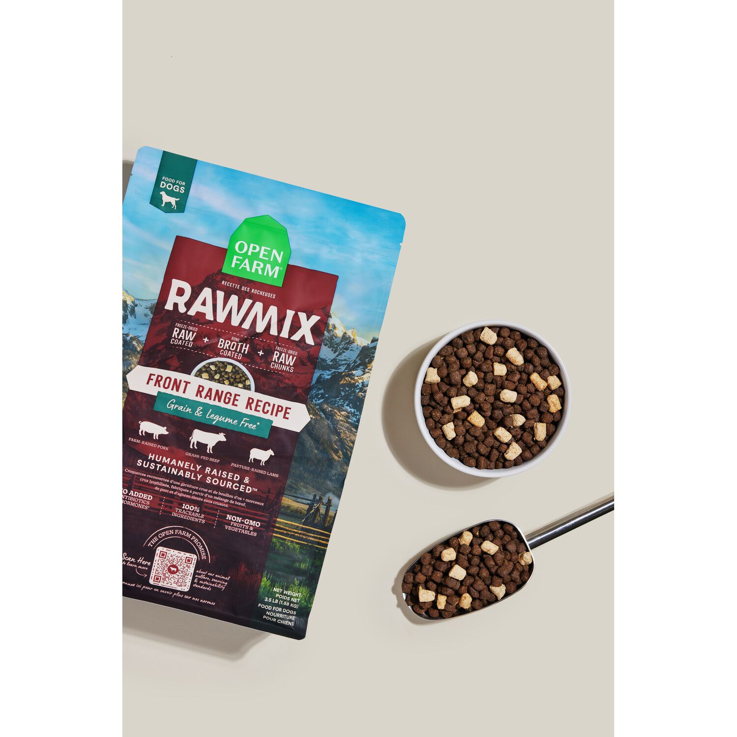 Open Farm Rawmix Front Range Grain-Free Dry Dog Food, 20Lb