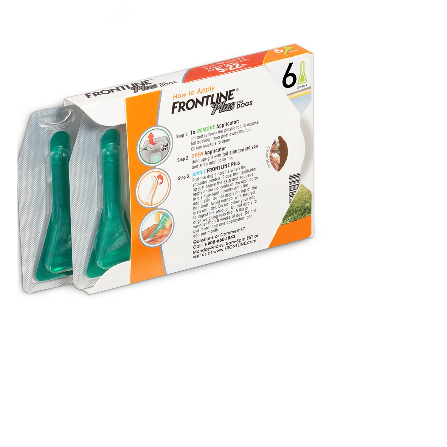 Frontline Plus Flea & Tick Treatment For Dogs Up To 22Lbs