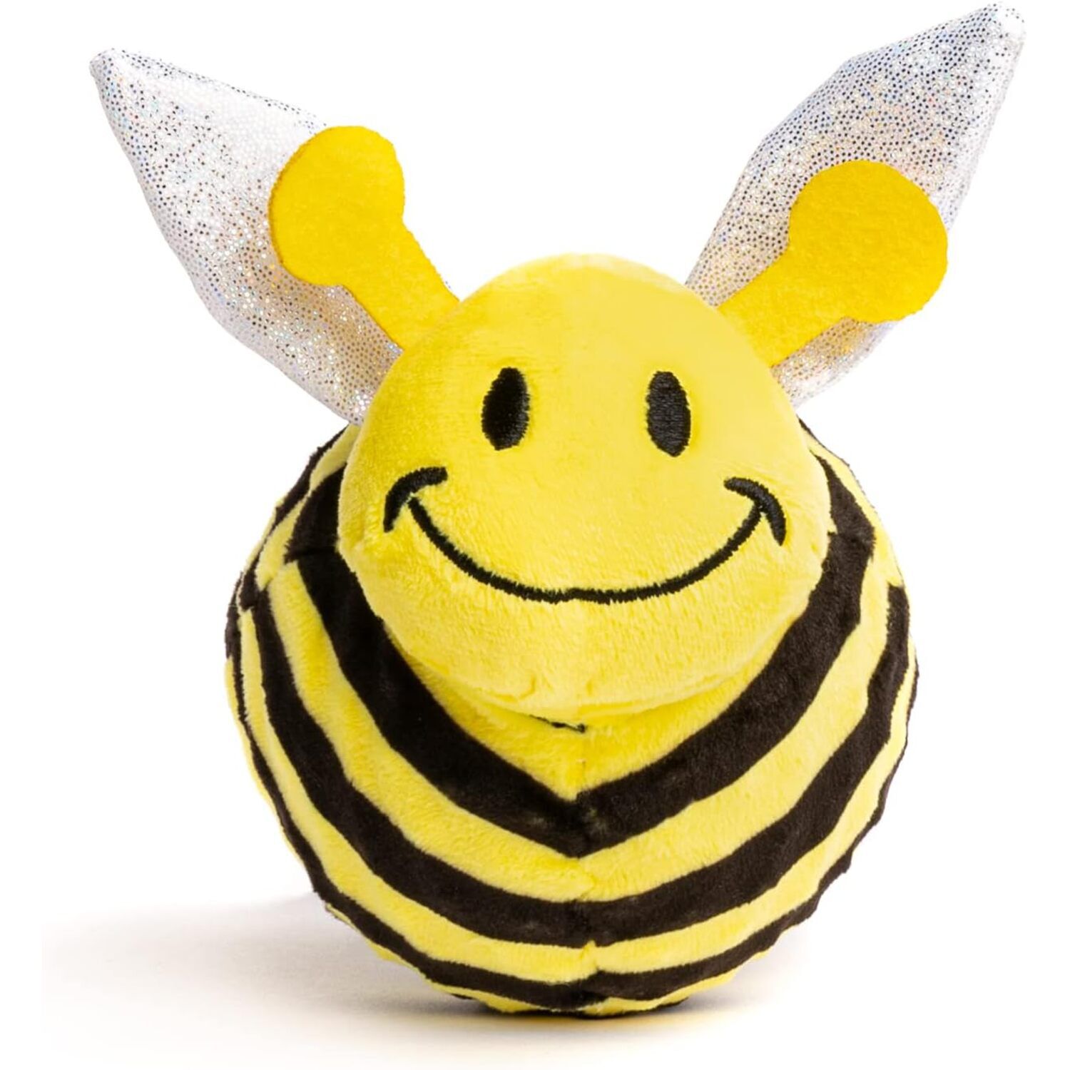 Fabdog Faball Plush Squeaky Bumblebee Ball Dog Toy, 3"