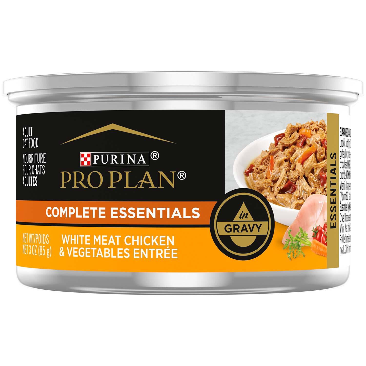 Purina Pro Plan White Meat Chicken & Vegetable Entree In Gravy Cat Food