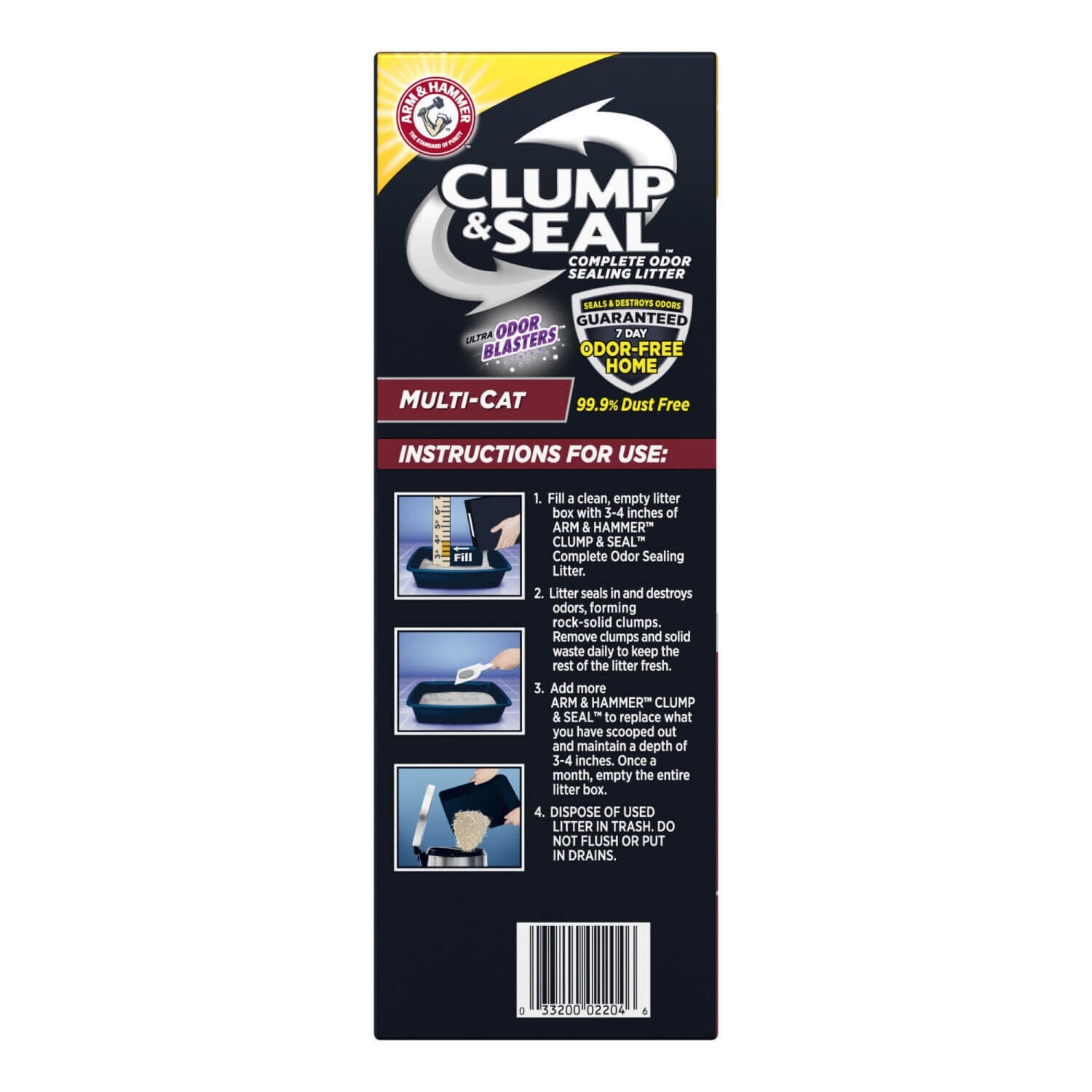 Arm & Hammer Clump & Seal Multi-Cat Odor Controlling Cat Litter