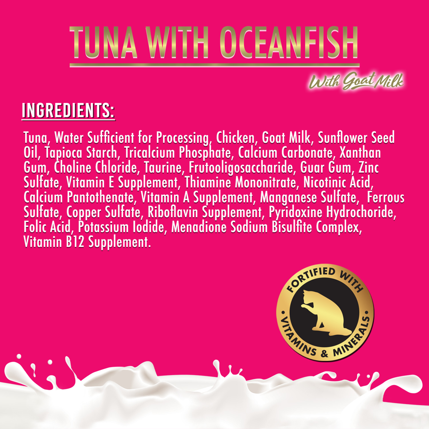 Fussie Cat Premium Tuna With Oceanfish In Goat Milk Wet Cat Food, 2.47Oz