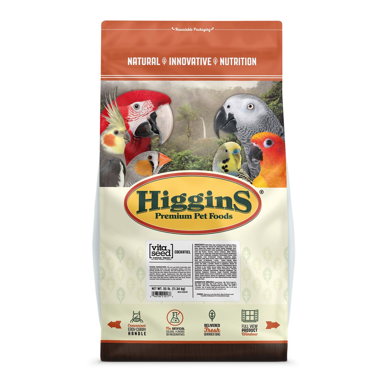 Higgins Vita Seed Cockatiel Bird Food