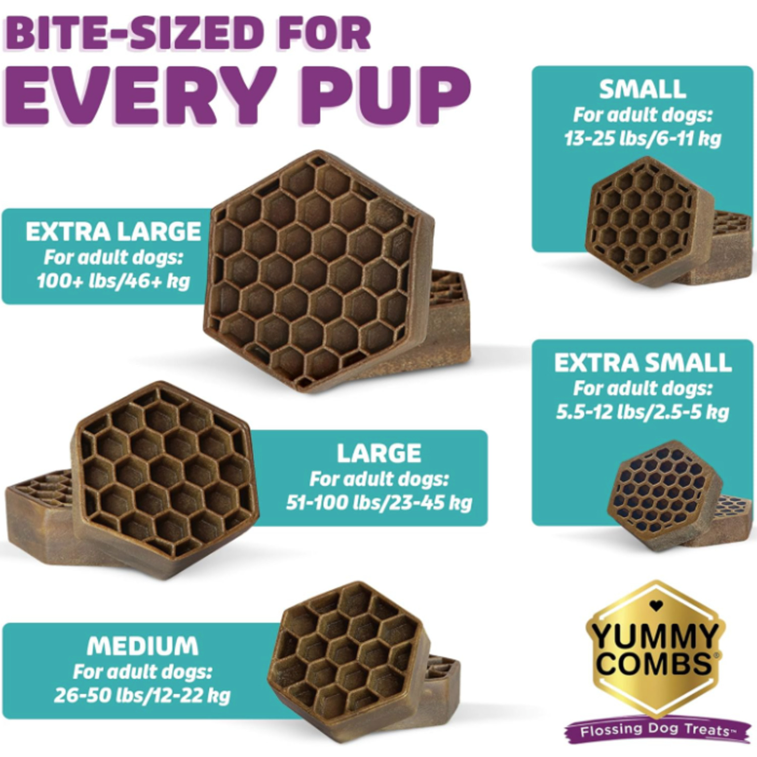Yummy Combs Adult Small Dog Dental Treats, Chicken, 2 Pack