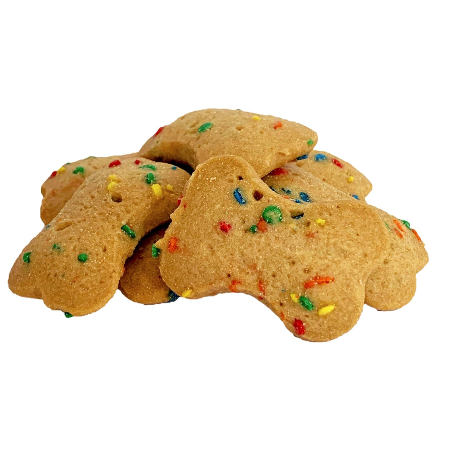 Claudia's Canine Bakery Rainbow Confetti Bone Shaped Biscuit Dog Treats, 13-Oz
