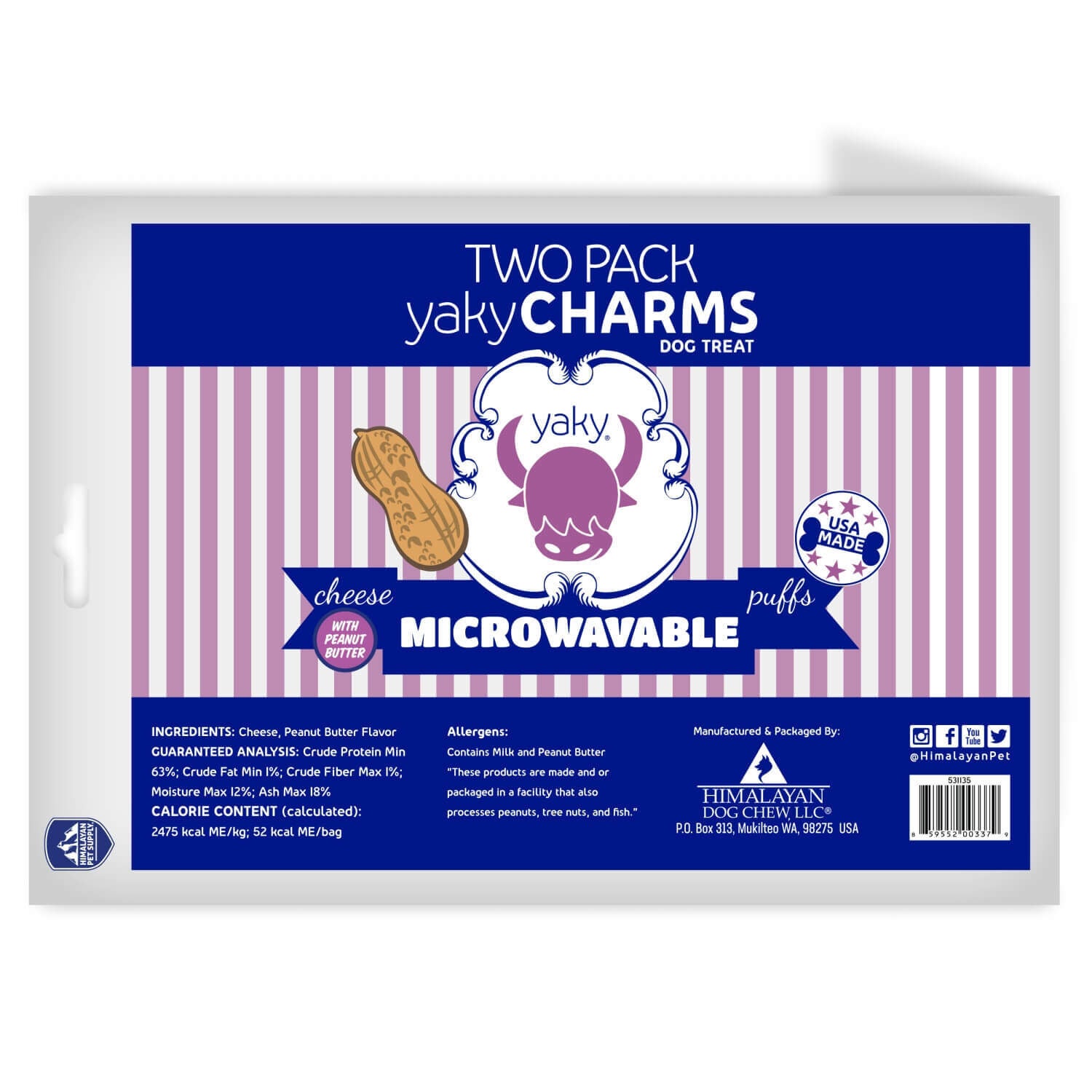 Himalayan Yackycharms Peanut Butter Dog Treats