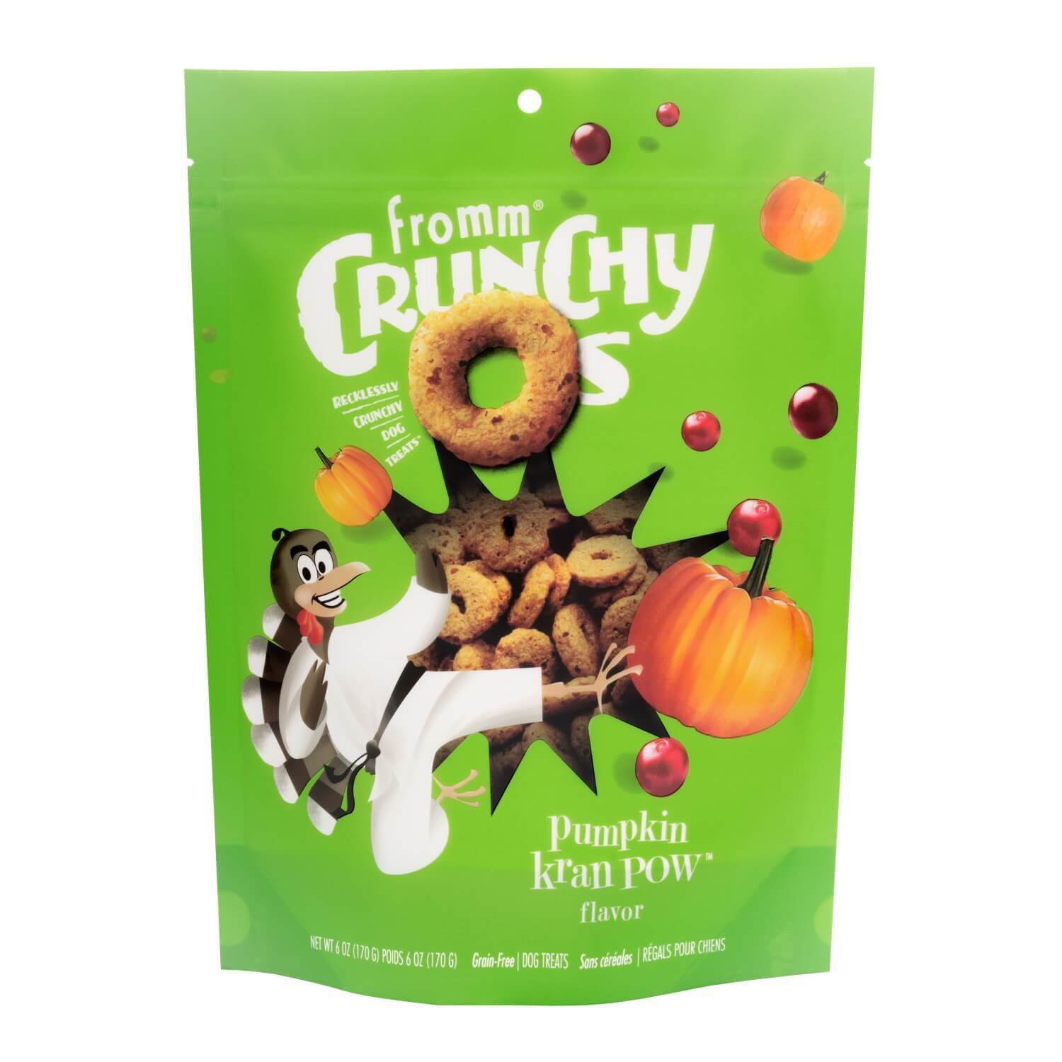 Fromm Crunchy Os Pumpkin Kran Pow Flavor Treats For Dogs 6 Oz