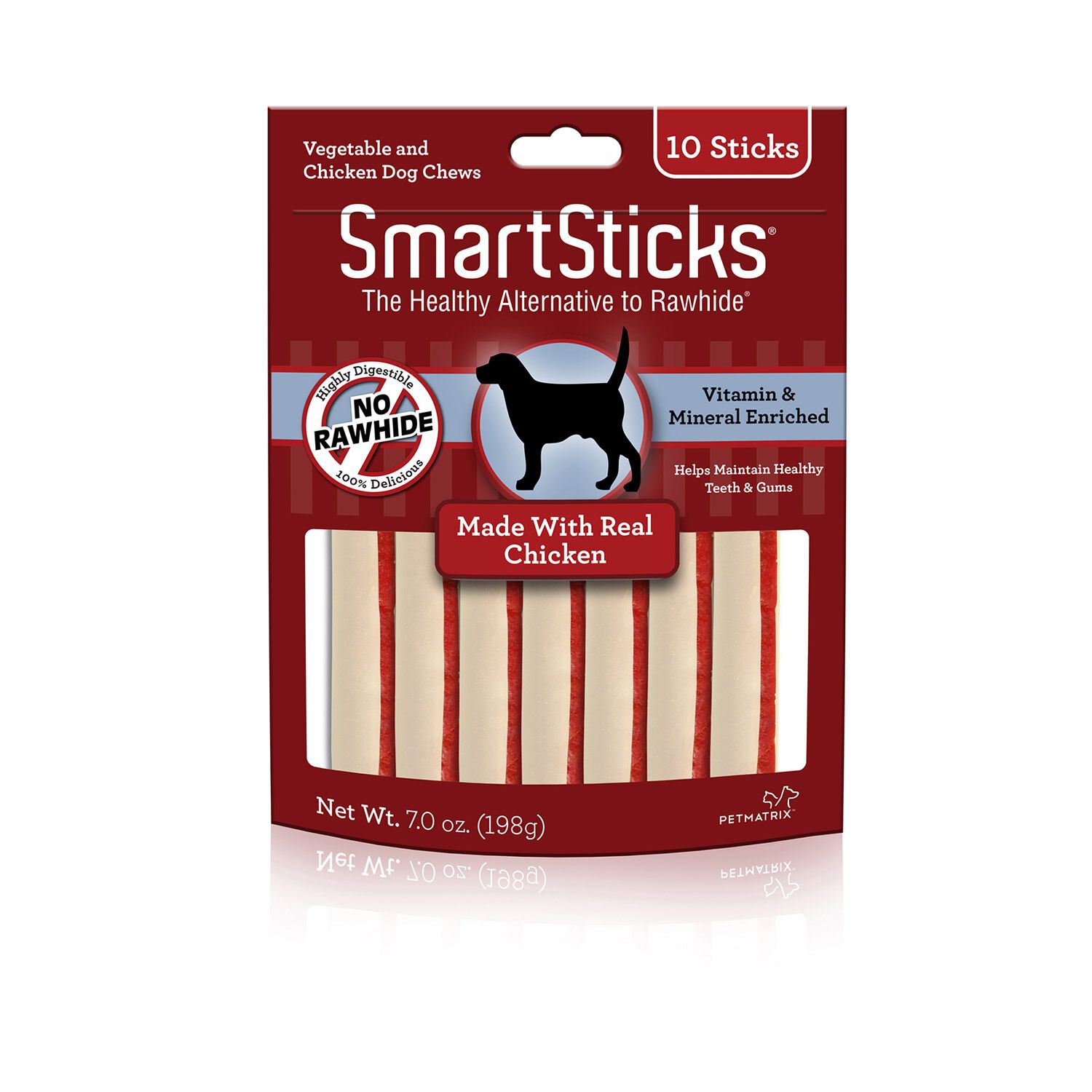 Smartbones Smartsticks Rawhide Alternative Chicken Dog Treats, 10 Pack