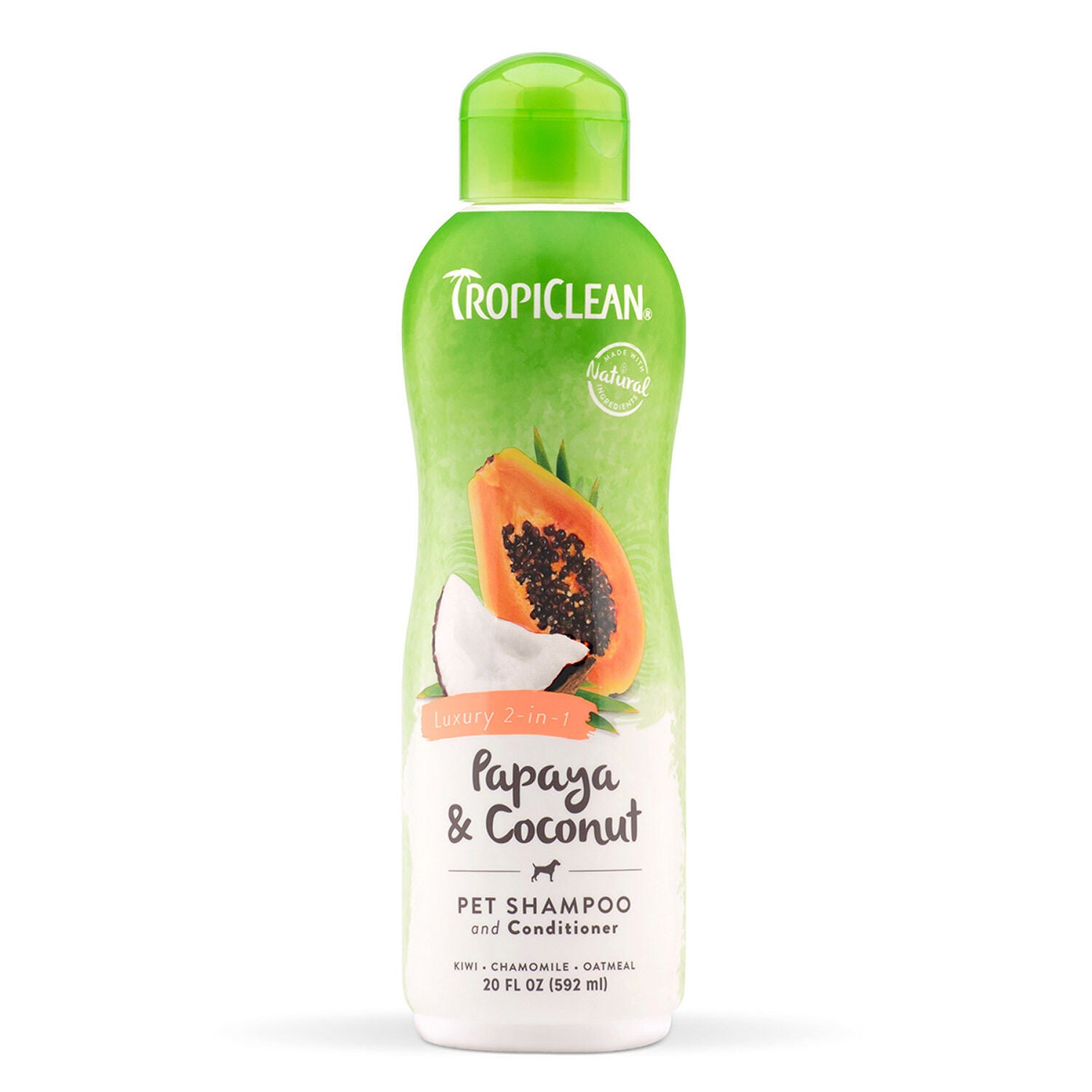 Tropiclean Papaya & Coconut Luxury 2-In-1 Cat & Dog Shampoo & Conditioner