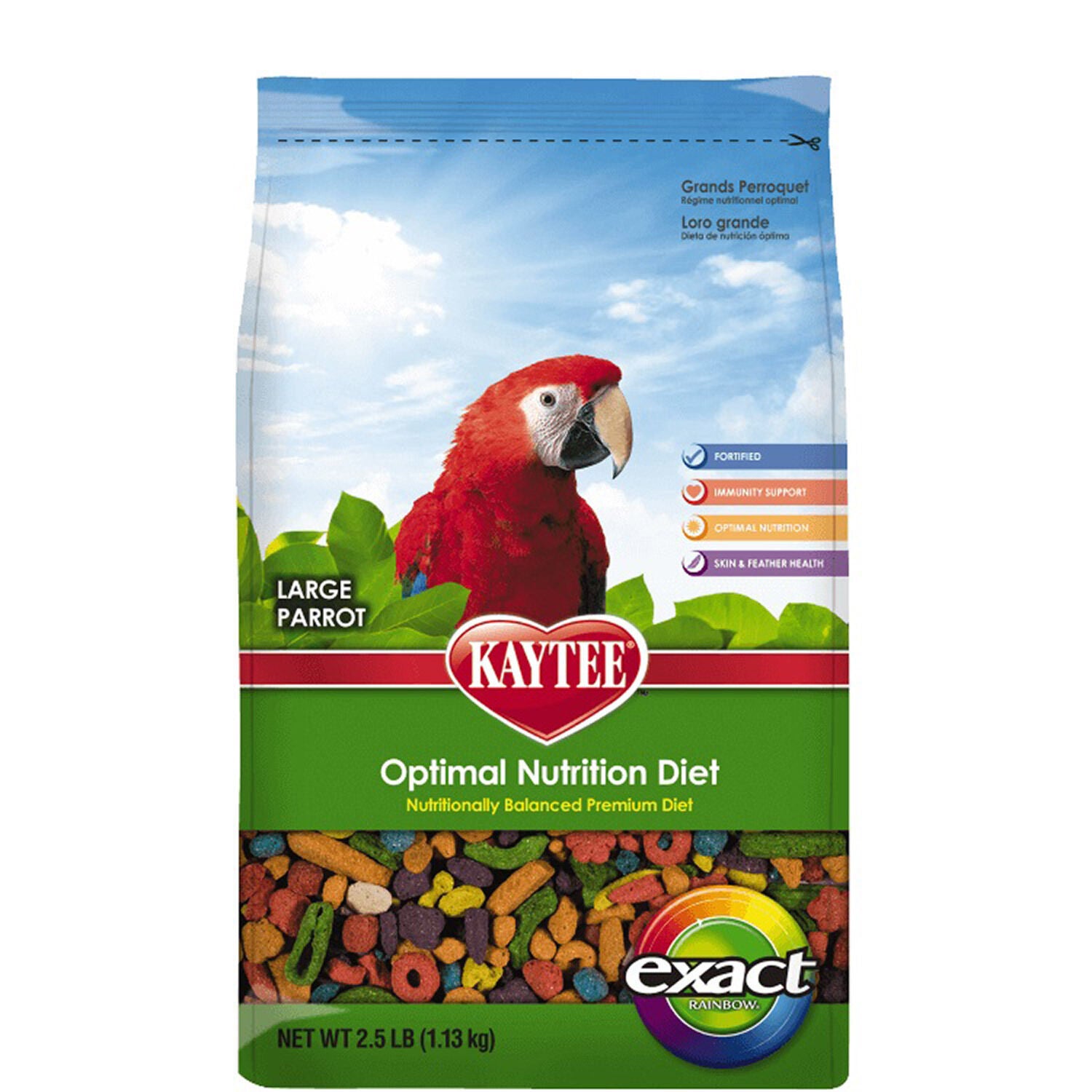 Exact Rainbow Chunky Large Parrot Food