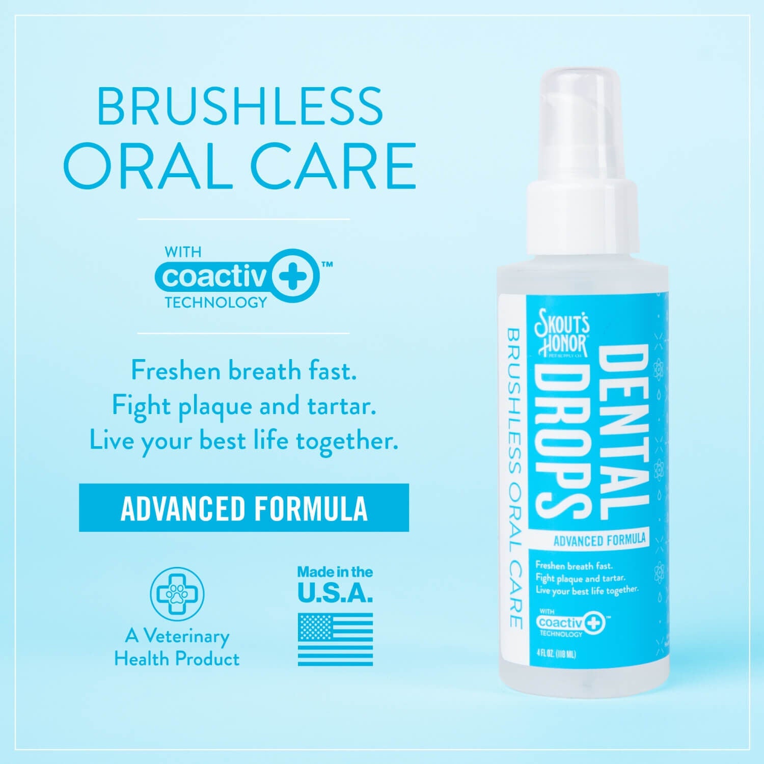 Skout's Honor Advanced Formula Dental Care Drops For Dogs & Cats