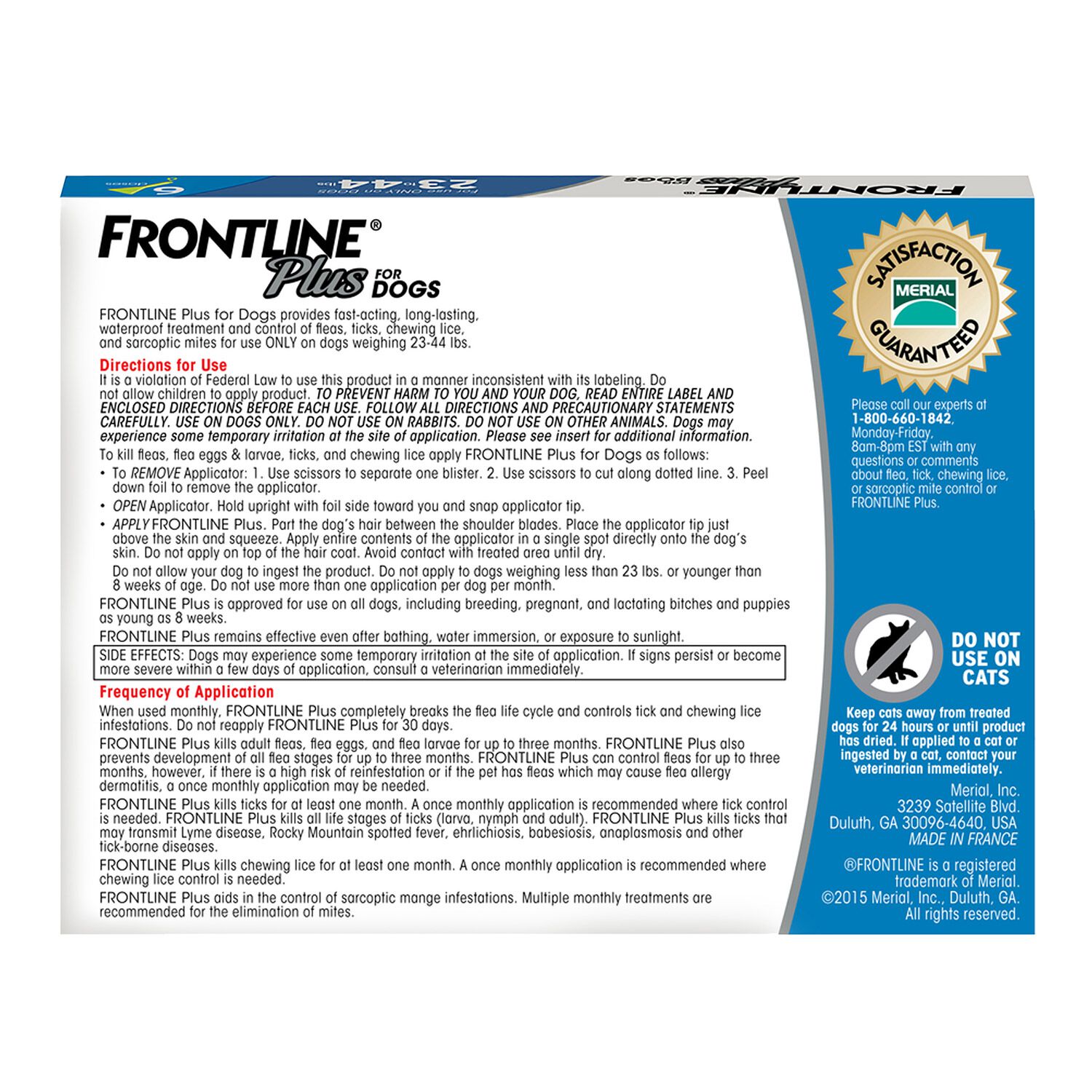 Frontline Plus Flea & Tick Treatment For Dogs 23-44Lbs