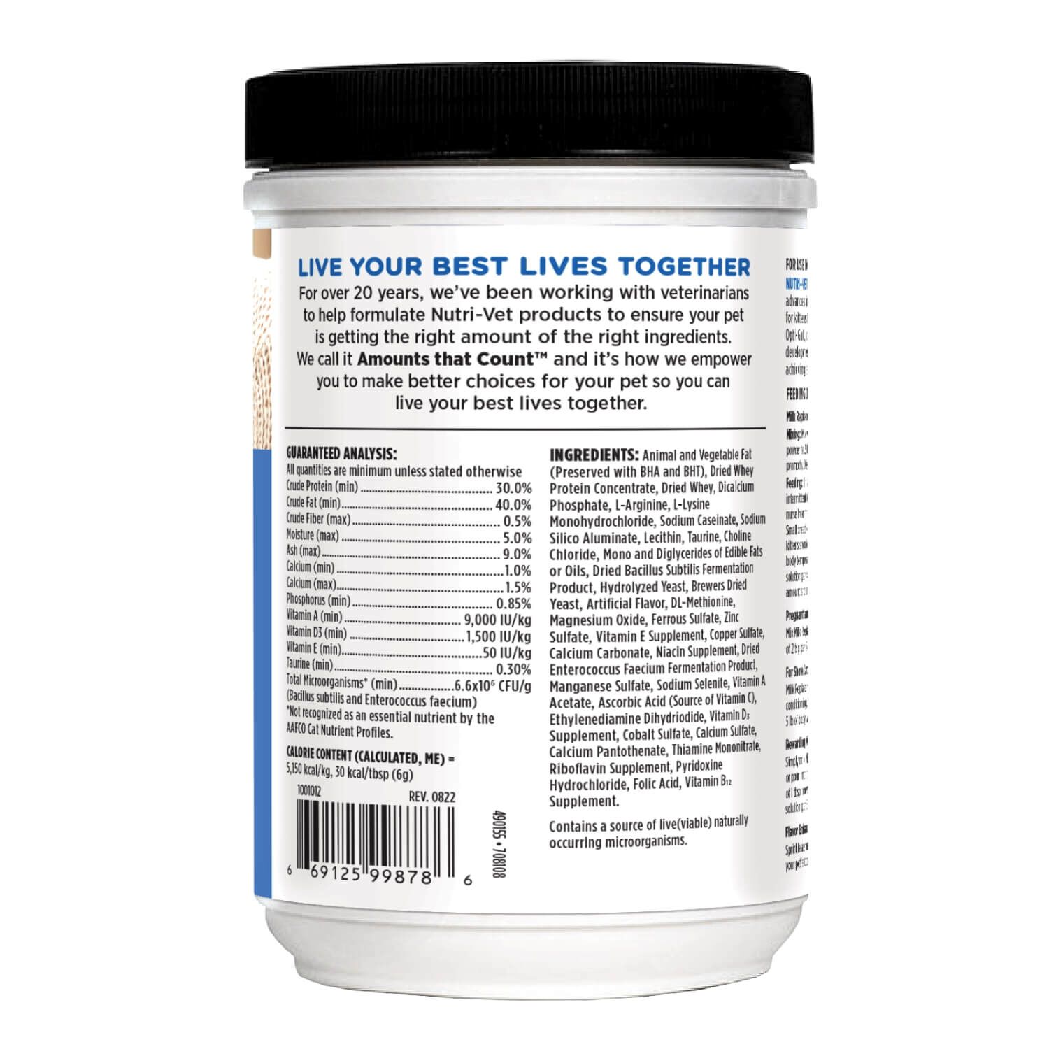 Nutri-Vet Milk Replacement Powder With Probiotics For Kittens
