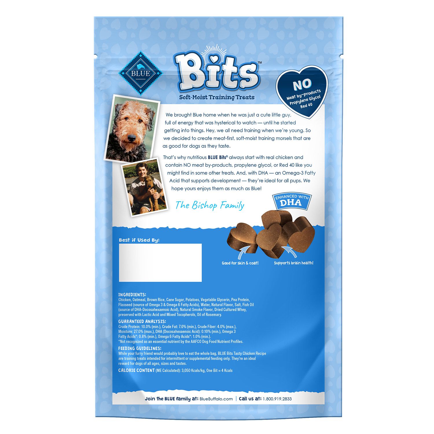 Blue Buffalo Blue Bits Soft-Moist Training Tasty Chicken Recipe Dog Treats