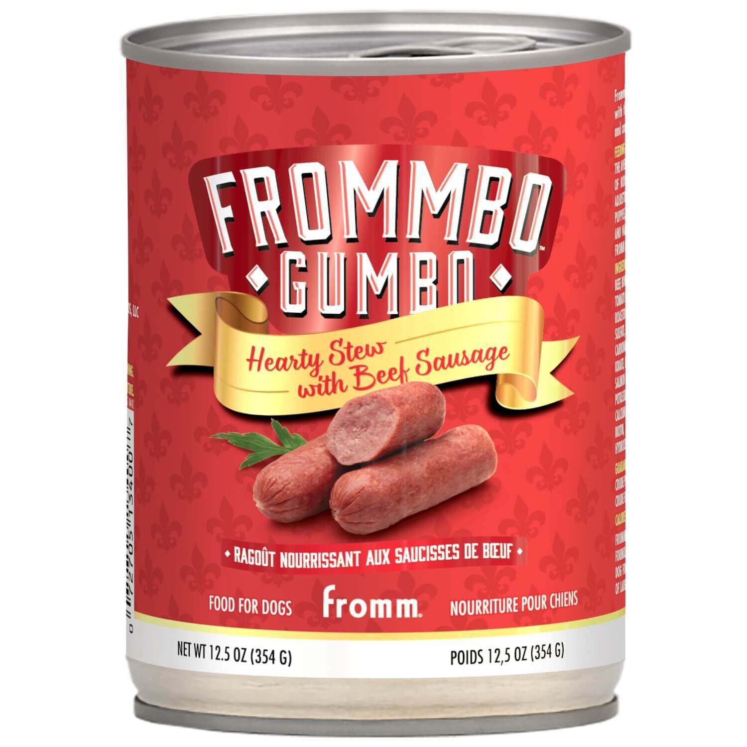 Fromm Bo Gumbo Hearty Stew With Beef Sausage Food For Dogs 12.5 Oz