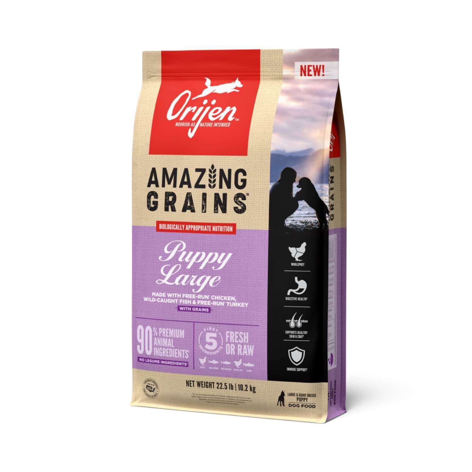 Orijen Amazing Grains High Protein Large Breed Dry Puppy Food