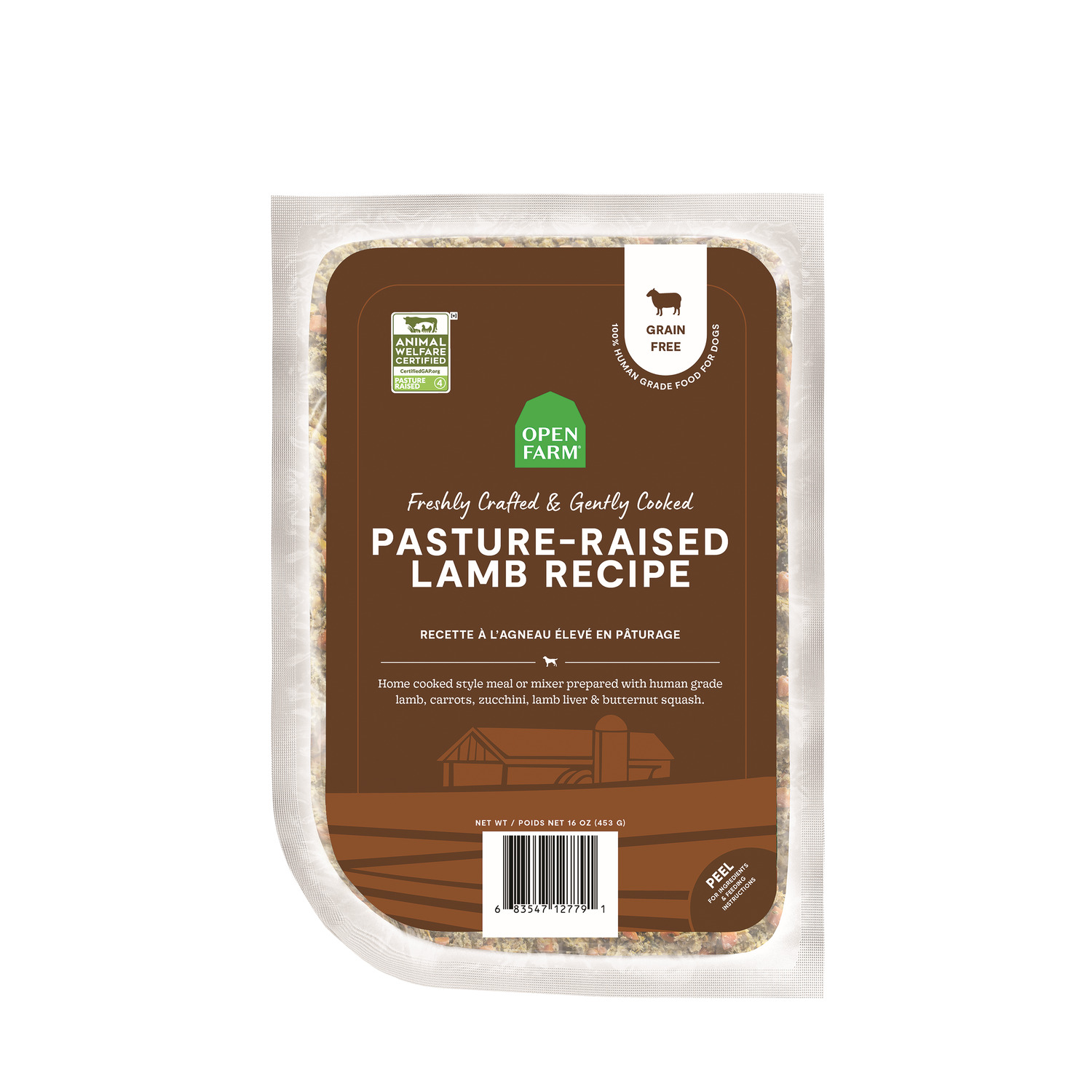 Open Farm Gently Cooked Pasture-Raised Lamb Recipe Frozen Dog Food