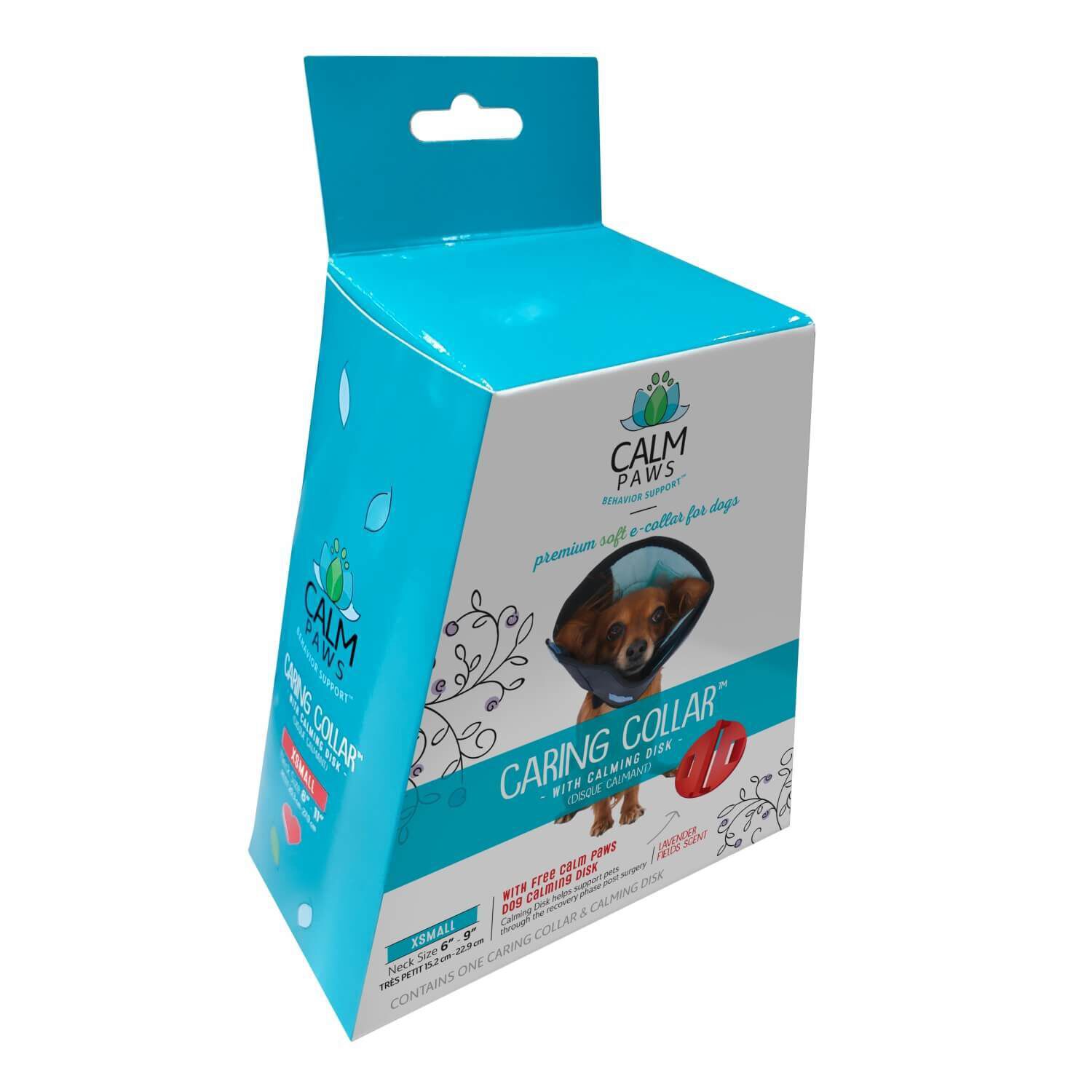 Calm Paws Dog Caring Collar With Calming Disk For Small Dogs