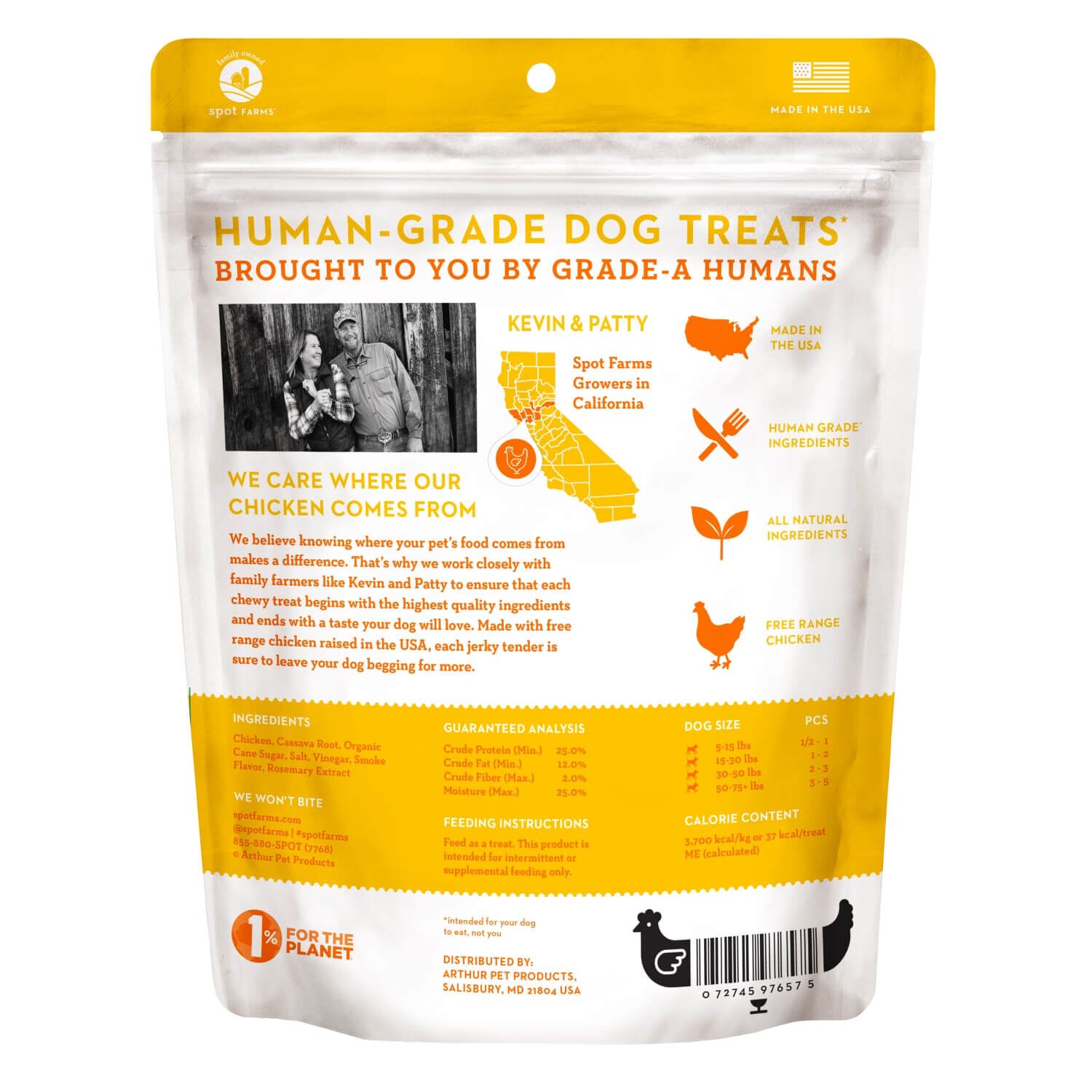Spot Farms Basics Chicken Jerky Tenders All Natural Dog Treats