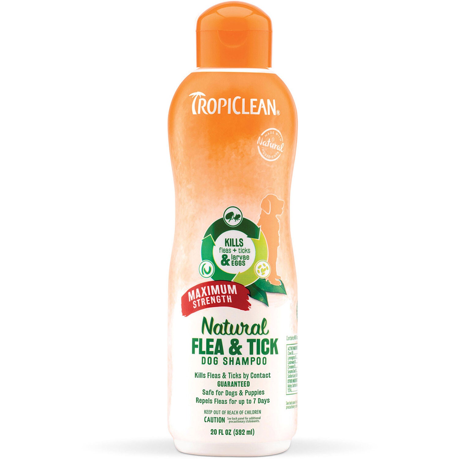 Tropiclean Natural Flea & Tick Maximum Strength Dog Shampoo