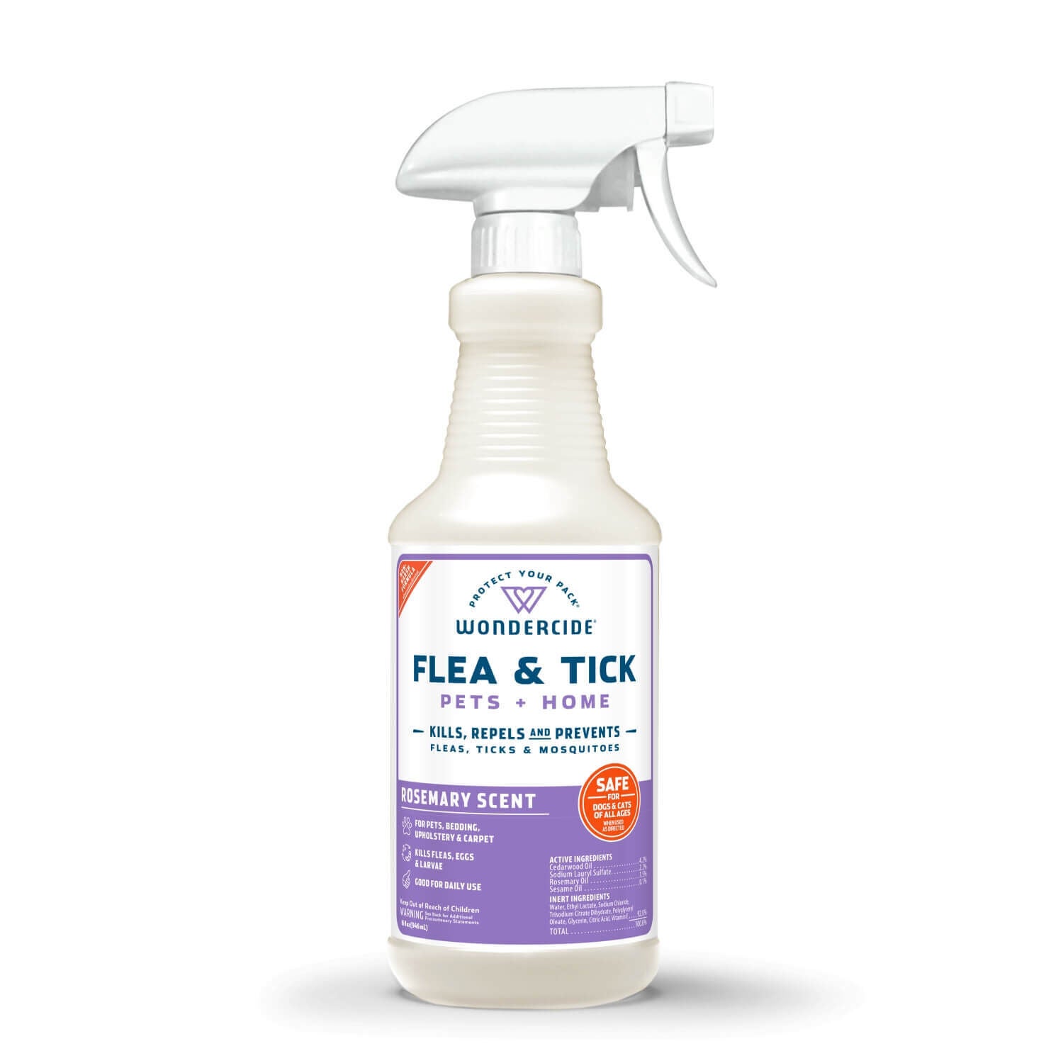 Wondercide Flea, Tick & Mosquito Control & Repellent Spray For Dogs, Cats & Home, Rosemary