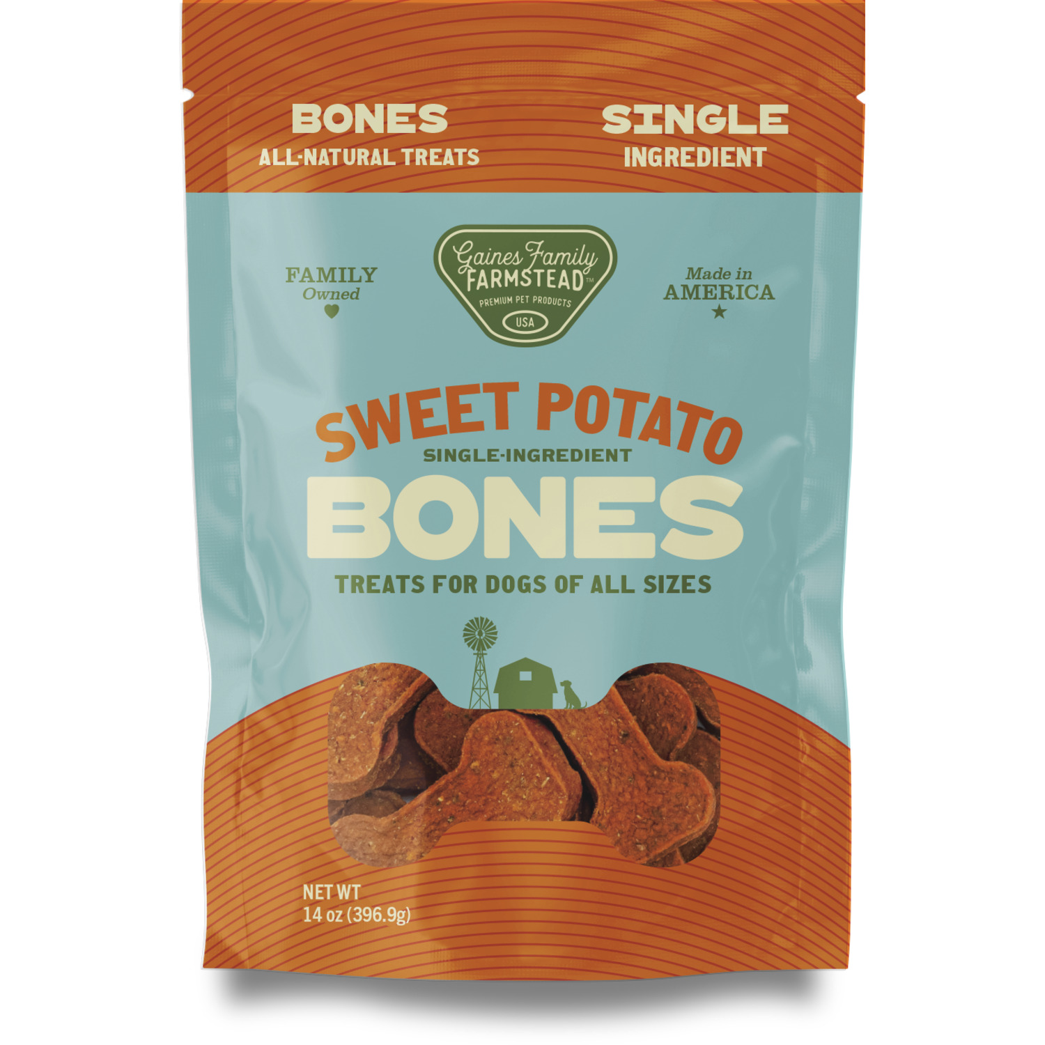 Gaines Family Farmstead Sweet Potato Bones Dog Treats