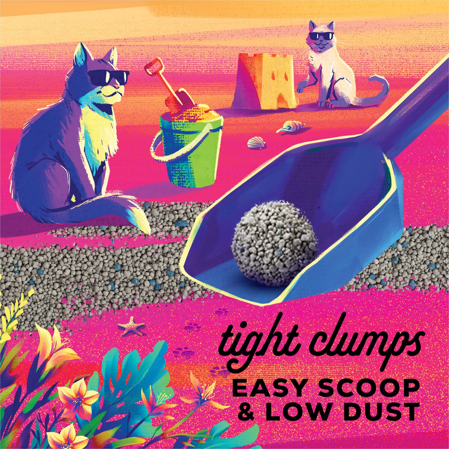 Tidy Cats Purina Bahama Sunset Scented Clumping Cat Litter Odor Control Formula, 20Lb