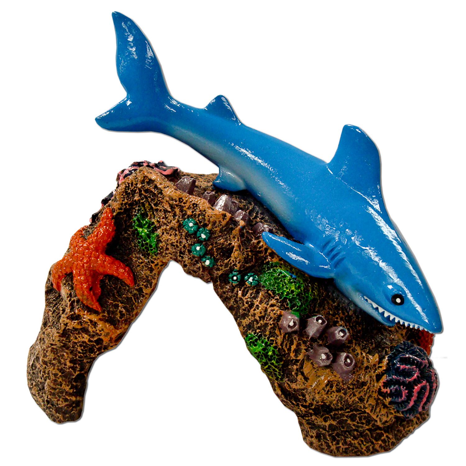 Blue Ribbon Exotic Environments Great White Shark Aquarium Ornament
