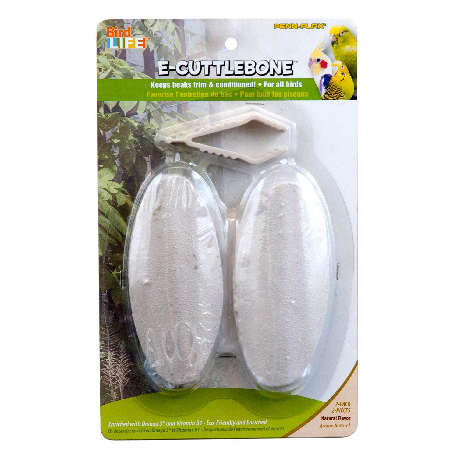 Penn-Plax Bird-Life Natural E Omega 3 & Vitamin B1 Enriched Cuttlebones For Birds