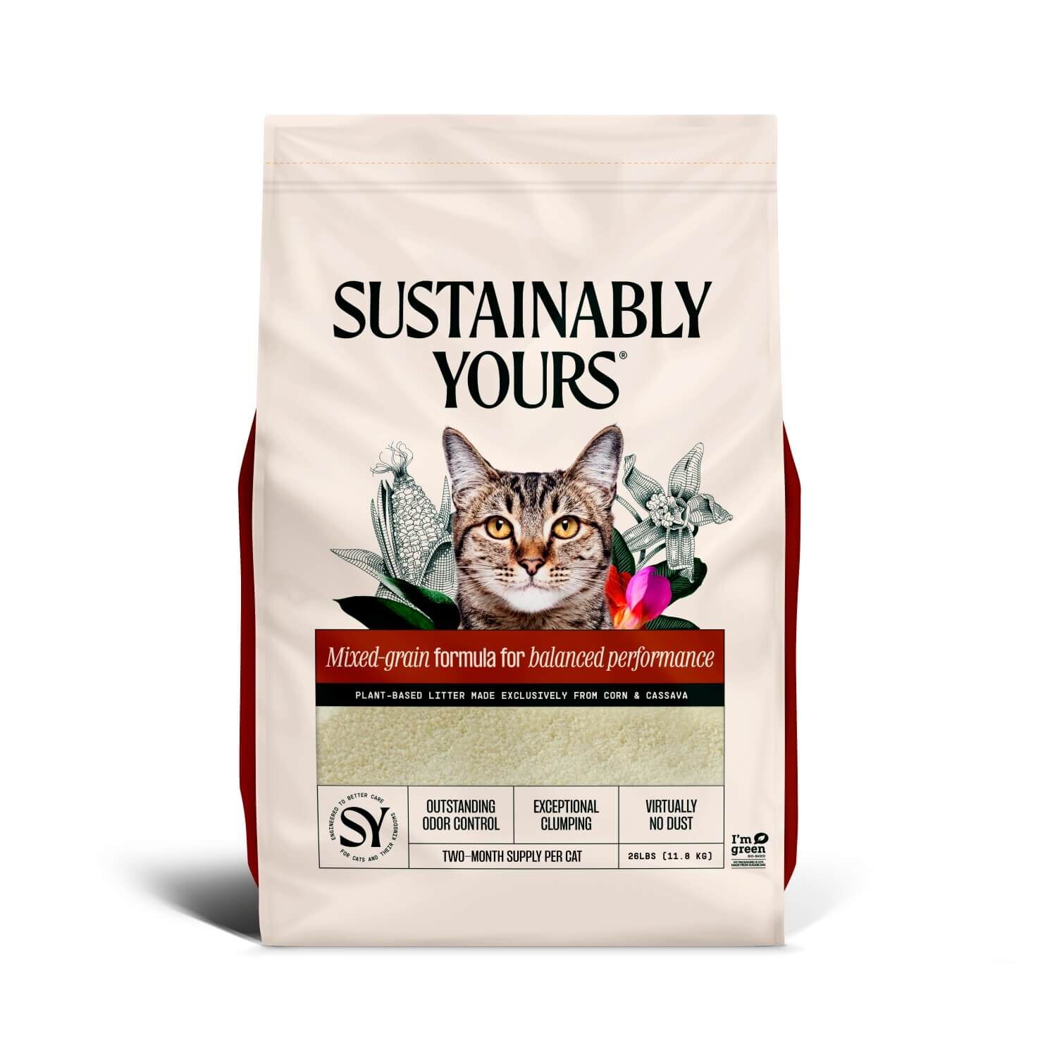 Sustainably Yours Mixed Grain Balanced Performance Plant Based Cat Litter