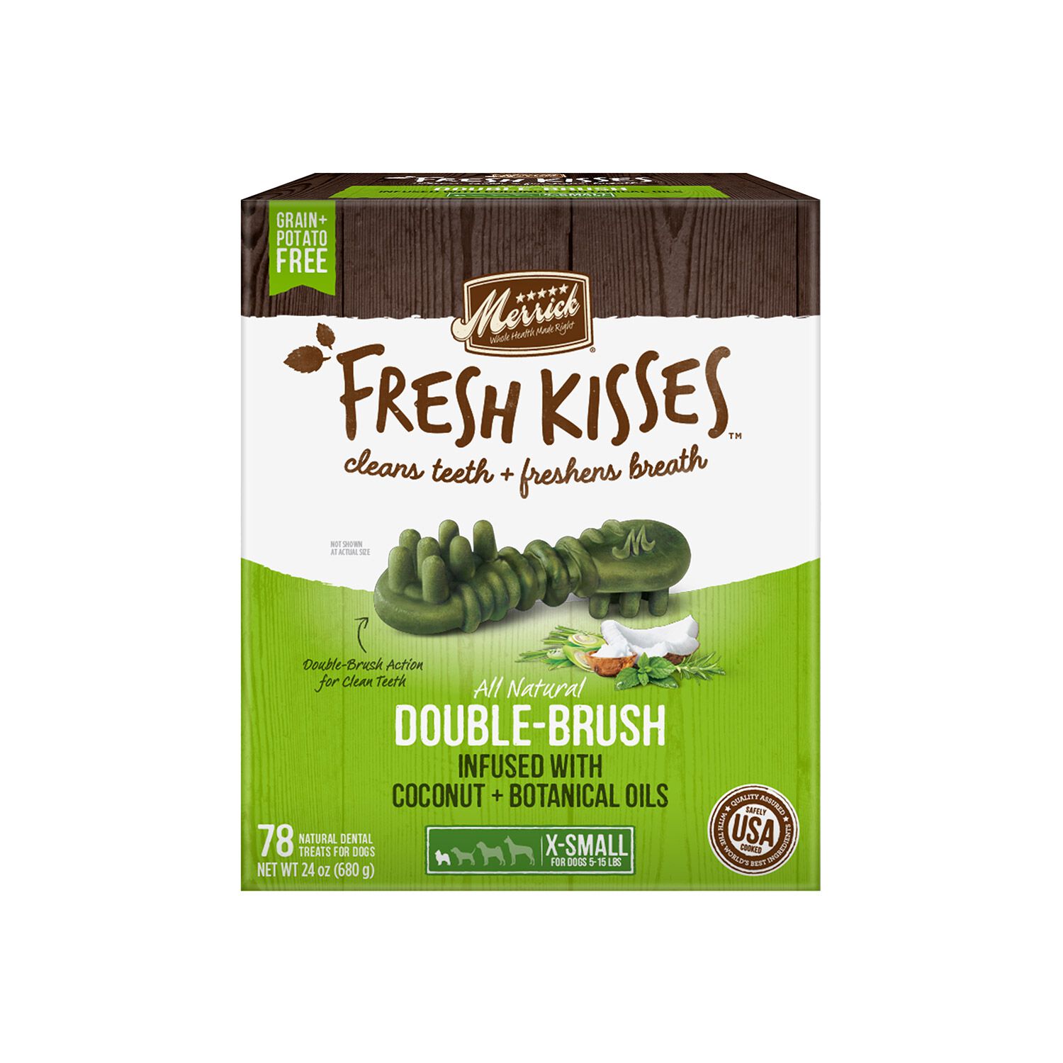 Merrick Fresh Kisses Coconut + Botanical Oils X-Small Dog Treats
