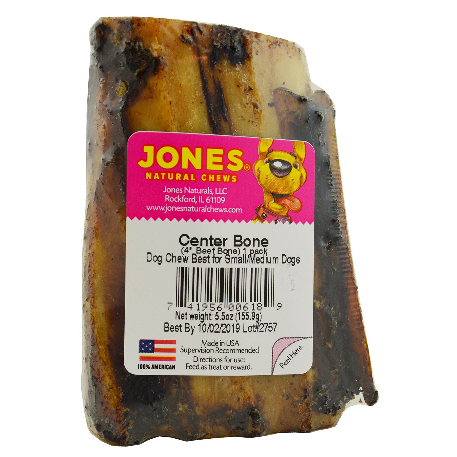 Jones Natural Chews Center Bone Dog Treat