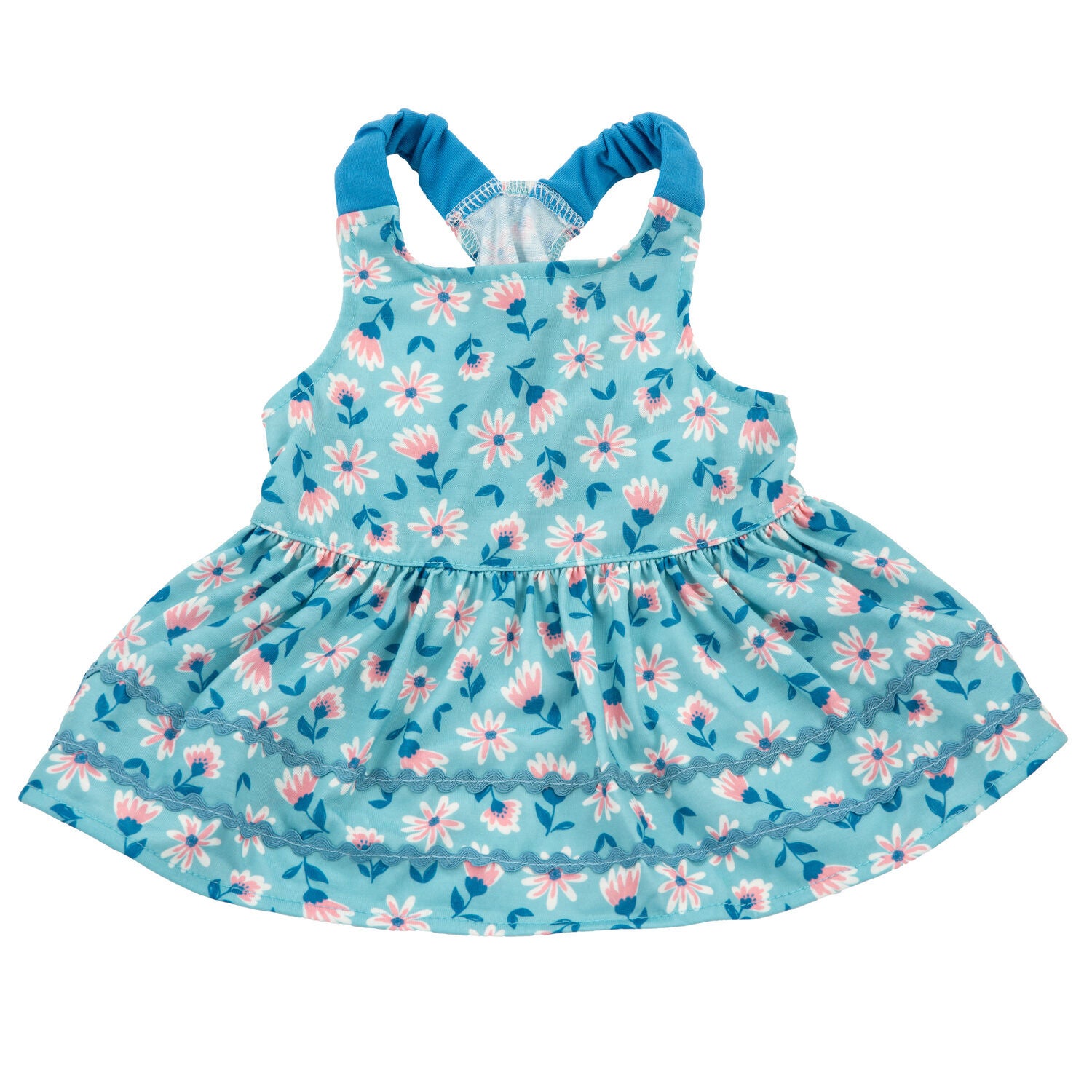 Simply Dog Blue Floral Dog Dress, Large