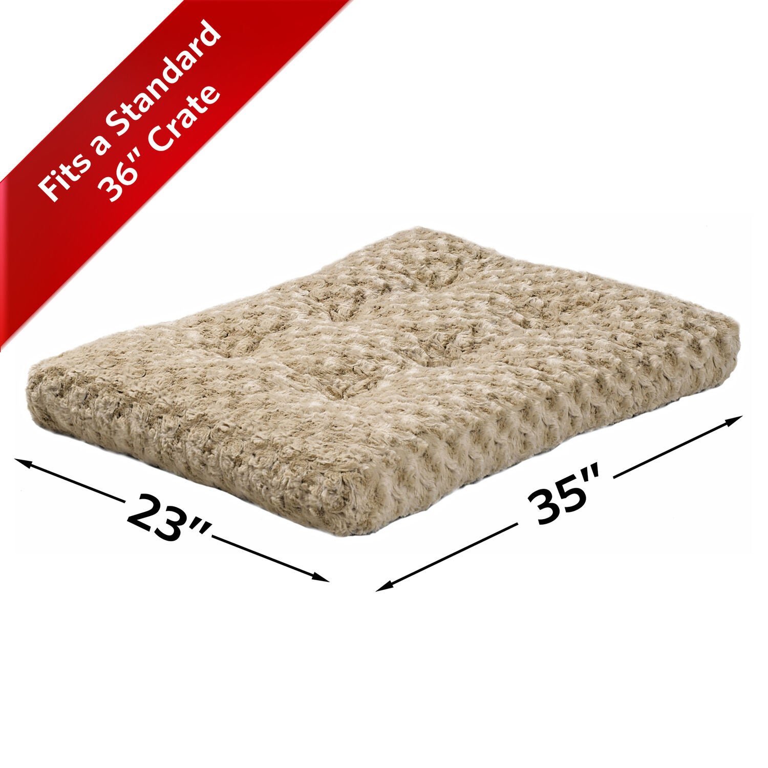 Midwest Quiet Time Ombre Mocha Swirl Fur Dog Bed, 42"