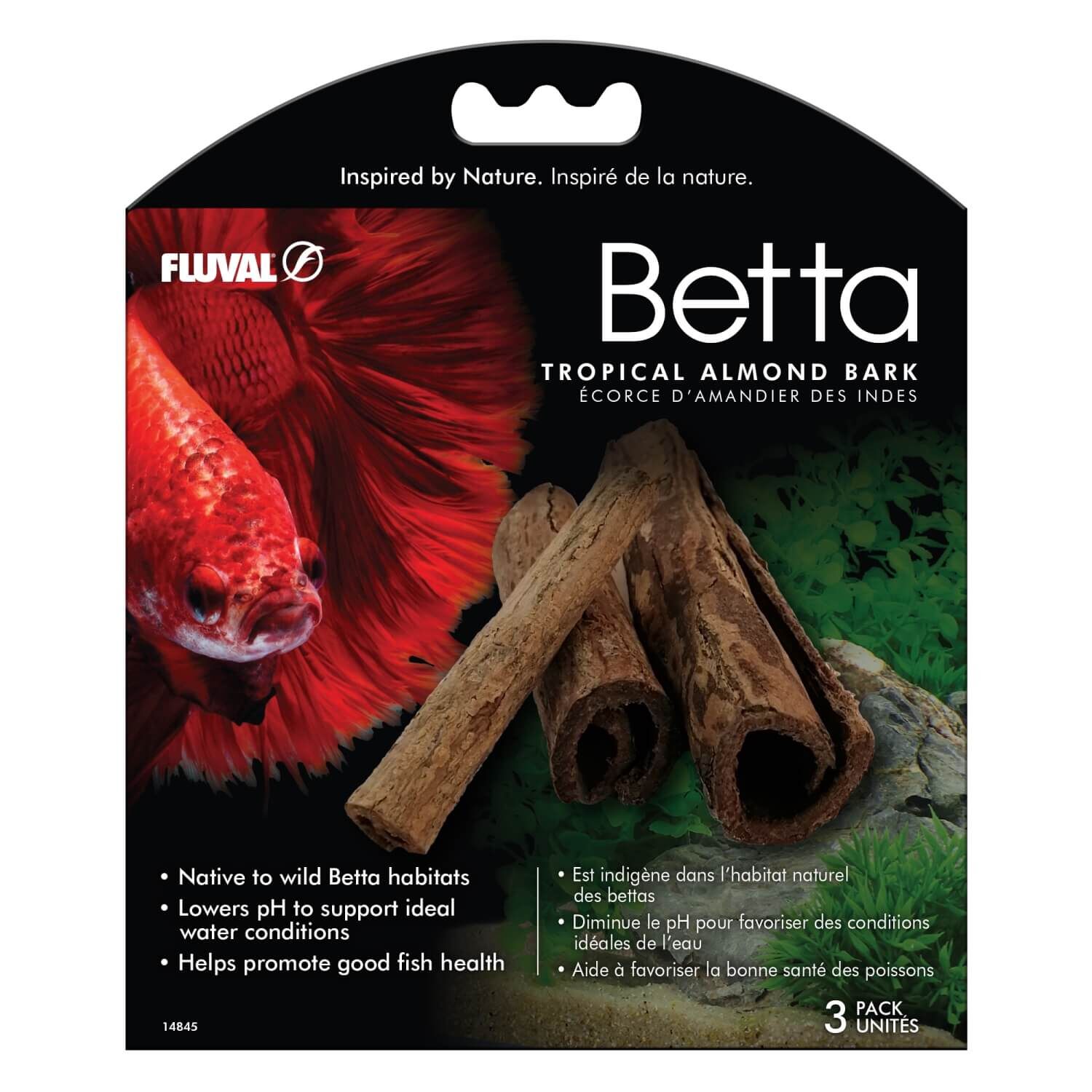 Fluval Betta -Tropical Almond Bark - 3 Pack