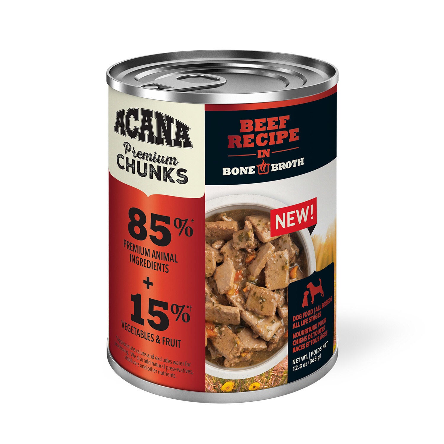 Acana Premium Chunks Beef Recipe In Bone Broth Dog Food