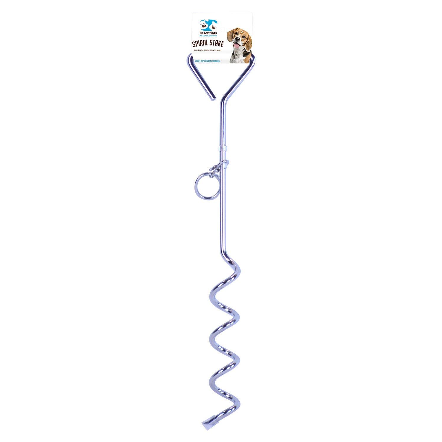 Boss Pet Spiral Dog Outdoor Tie-Out Stake, 18"
