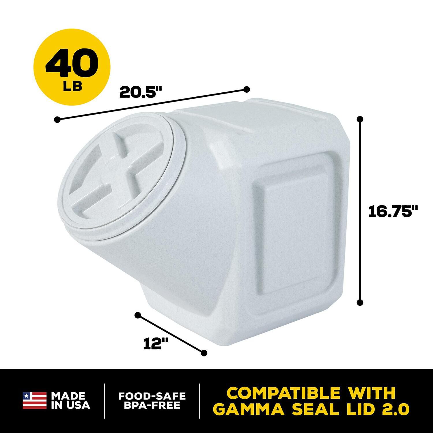 Vittles Vault Outback Stackable Waterproof Pet Food Storage Container, 40Lbs