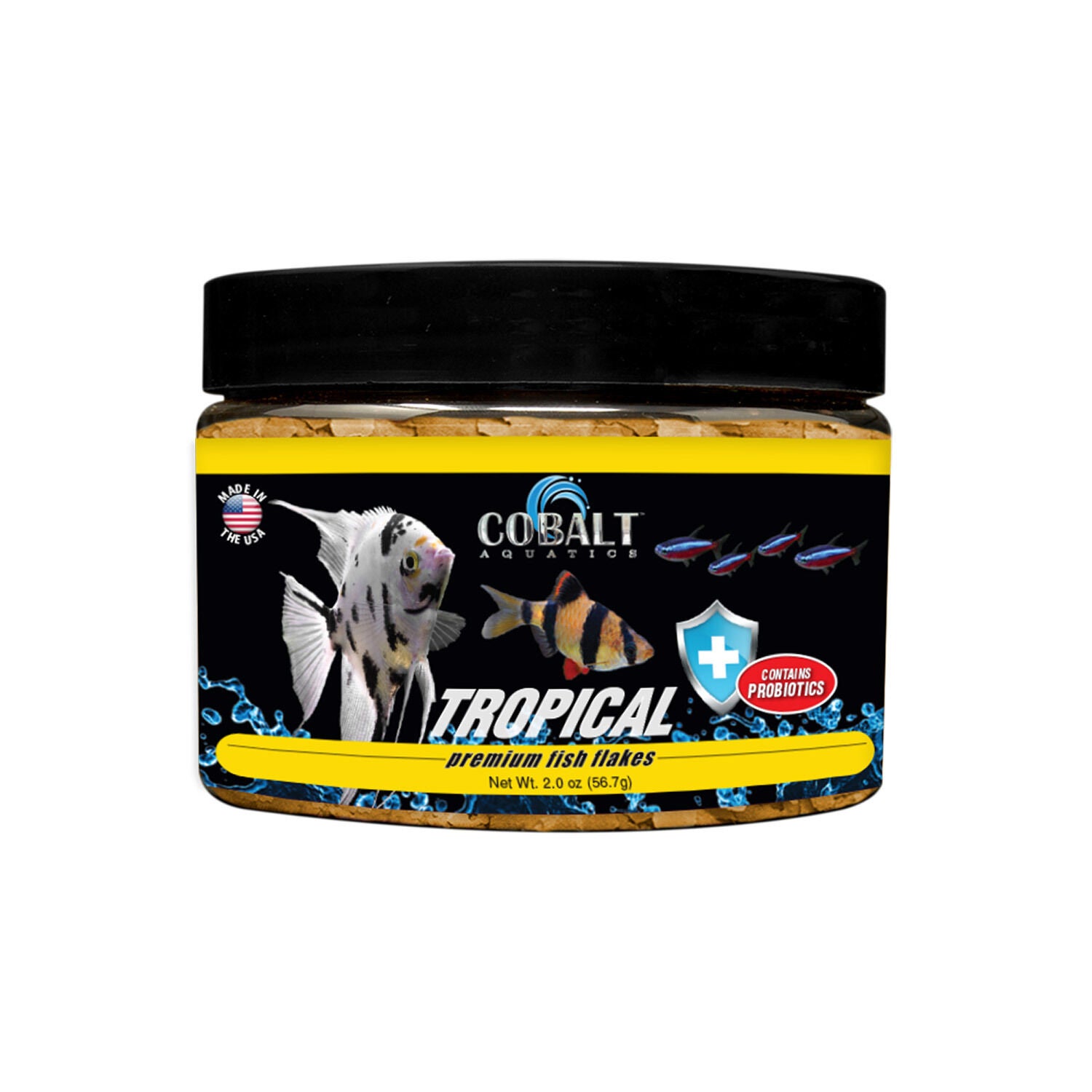 Cobalt Tropical Flakes With Probiotics Fish Food