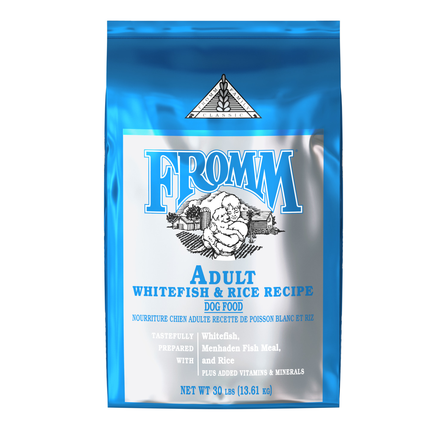Fromm Classic Adult Whitefish & Rice Recipe Dry Dog Food, 30Lbs