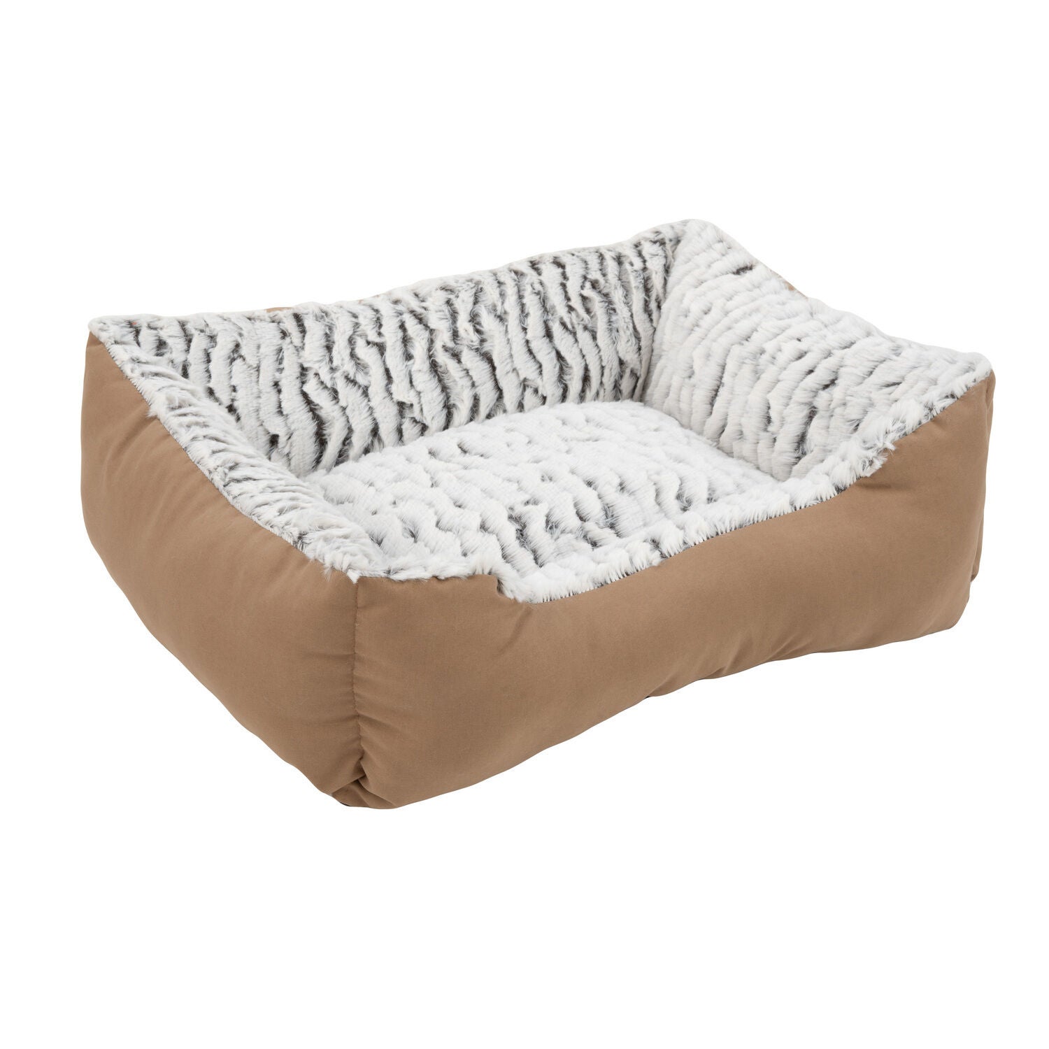 Simply Dog Tan Plush Cat Bed, 19X15"