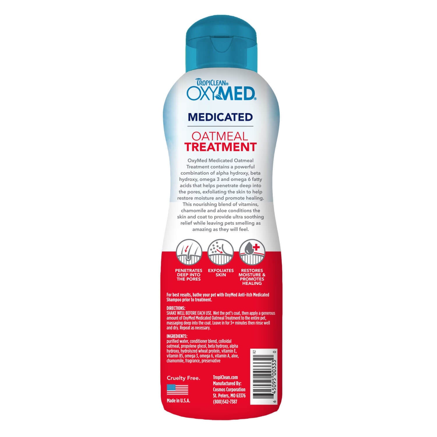 Tropiclean Oxymed Medicated Anti-Itch Conditioning Treatment For Dogs & Cats