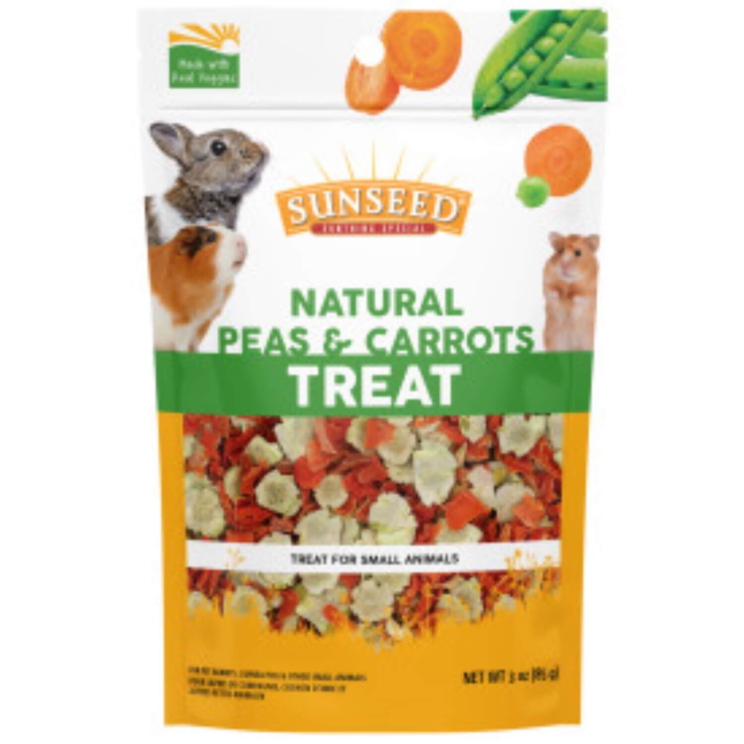 Sun Seed Peas & Carrot Small Animal Treat, 3.5-Oz