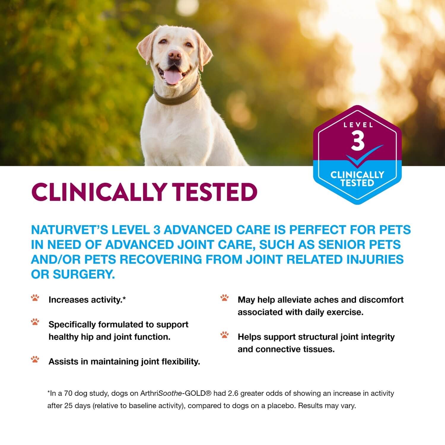 Naturvet Arthrisoothe-Gold Advanced Joint Care Soft Chew Dog & Cat Supplements