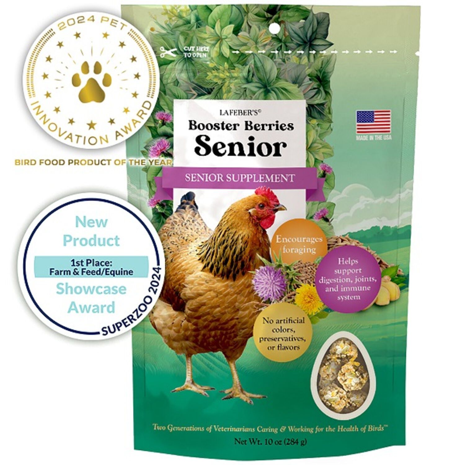 Lafeber Booster Berries Senior Chicken Supplement, 10Oz