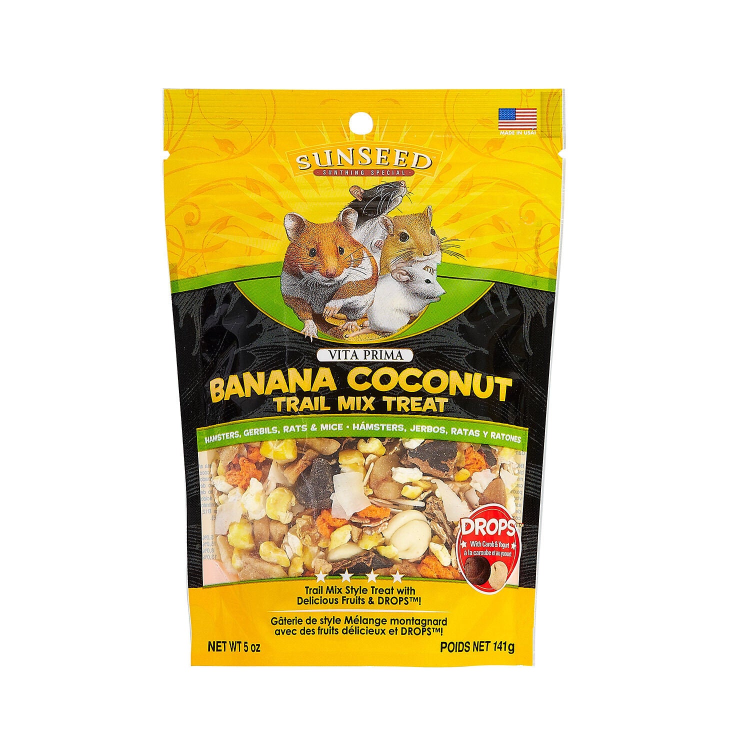 Sun Seed Vita Prima Banana Coconut Trail Mix Small Animal Treat