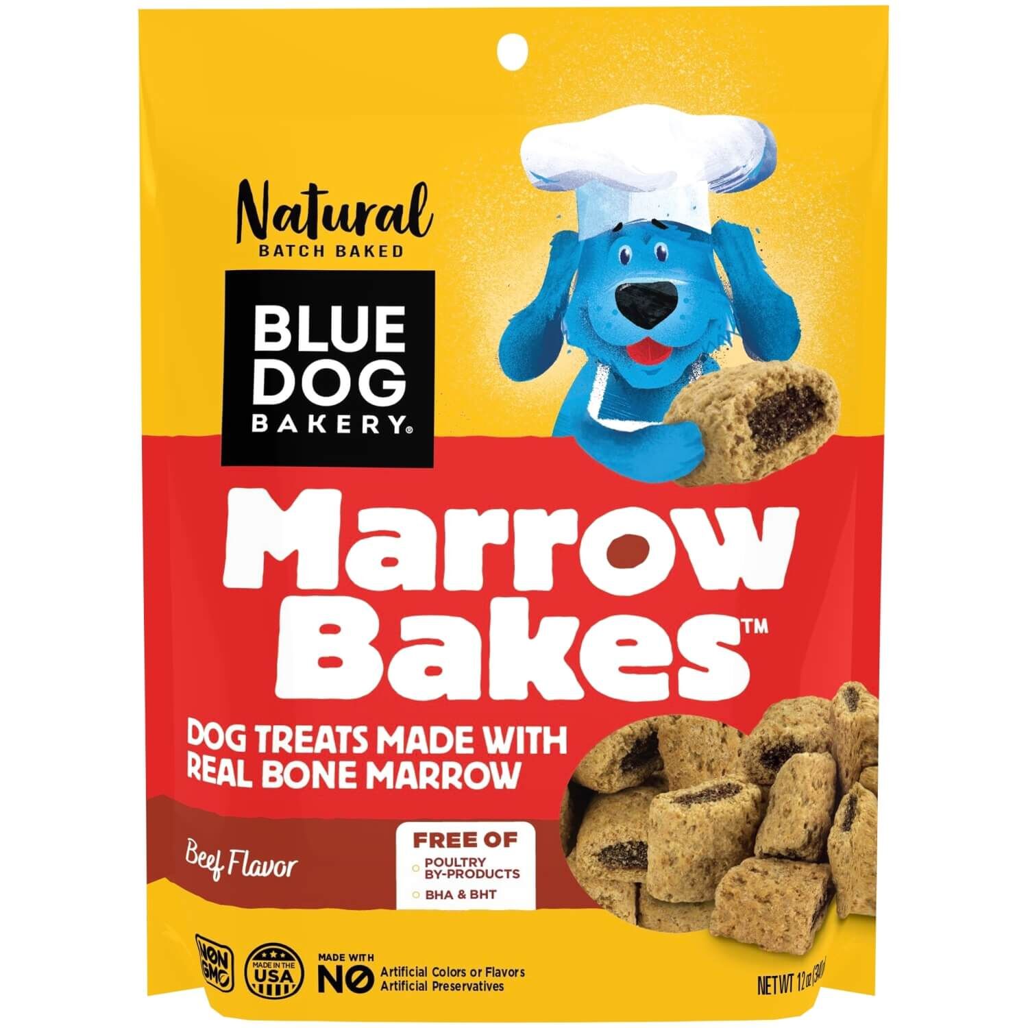 Blue Dog Bakery Marrow Bakes Baked Dog Treats, 12Oz