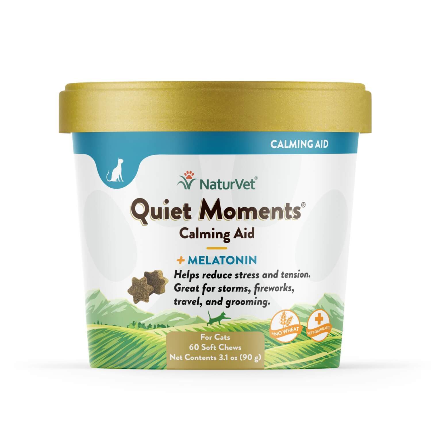 Naturvet Quiet Moments Calming Aid Cat Soft Chews With Melatonin
